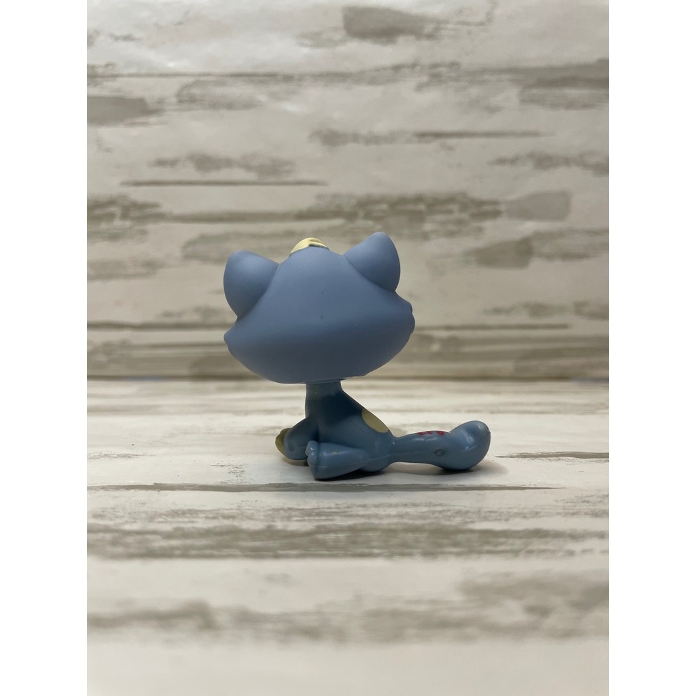 Littlest Pet Shop Bon Bon Tabby Cat Blue Gray Pink Yellow #1155 Kitten RARE LPS - Picture 2 of 9